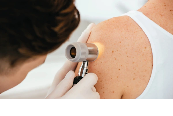 Badanie znamion skóry dermatoskopem